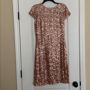 Stunning Badgely Mischka rose gold sequin dress!